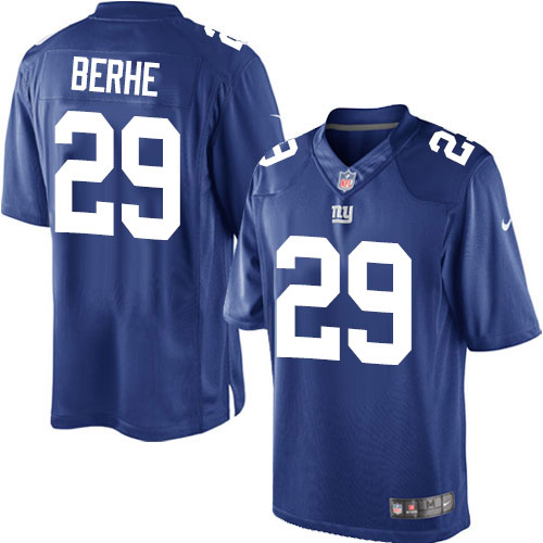 Men's Limited Nat Berhe Nike Jersey Royal Blue Home - #29 NFL New York Giants